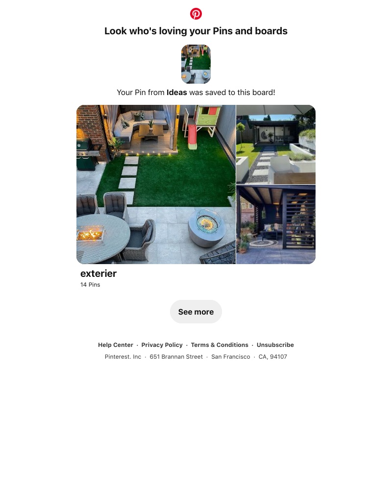Pinterest - Your Pin from Ideas was saved to a similar board