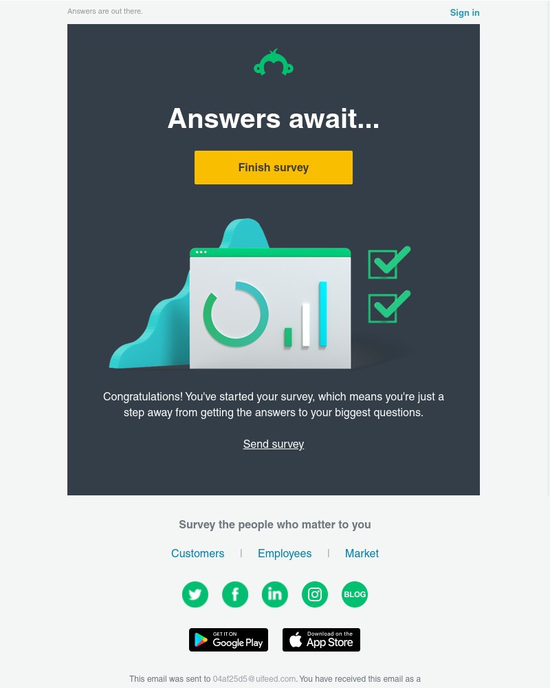 SurveyMonkey - Your survey is waiting to be sent