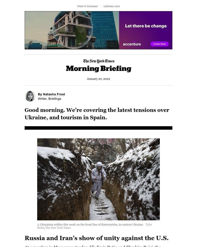 The New York Times - Your Thursday Briefing