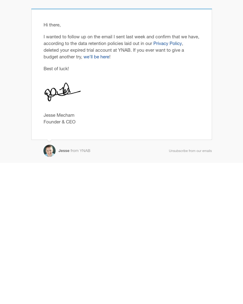 YNAB - Your YNAB Account