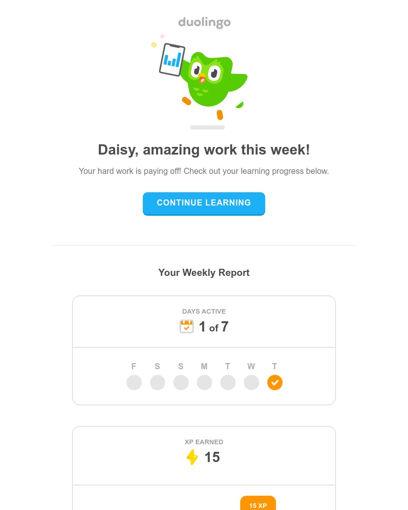 Duolingo Math - đȘ Youâre back on track! See your stats