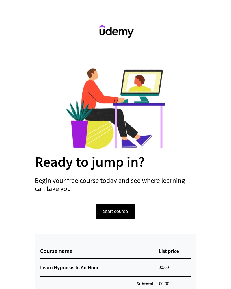 Udemy - You’re in! Start your course today.
