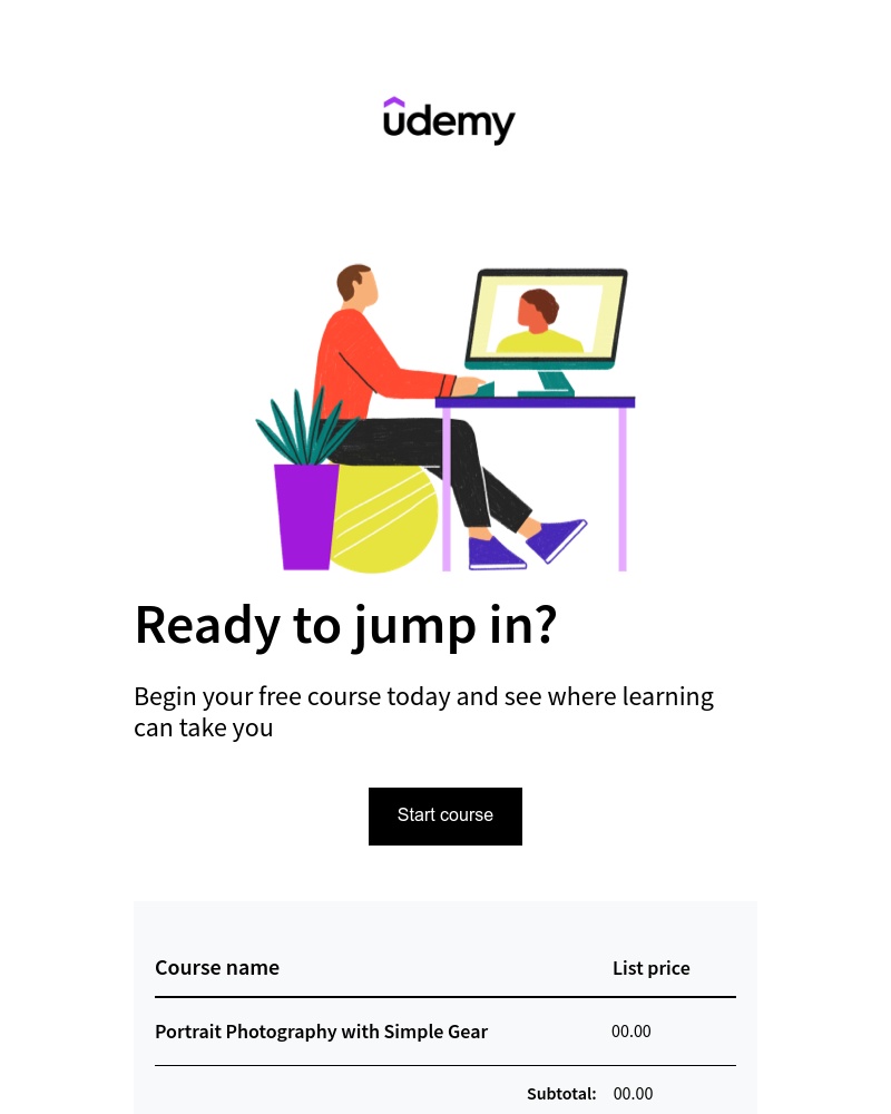 Udemy - You’re in! Start your course today.