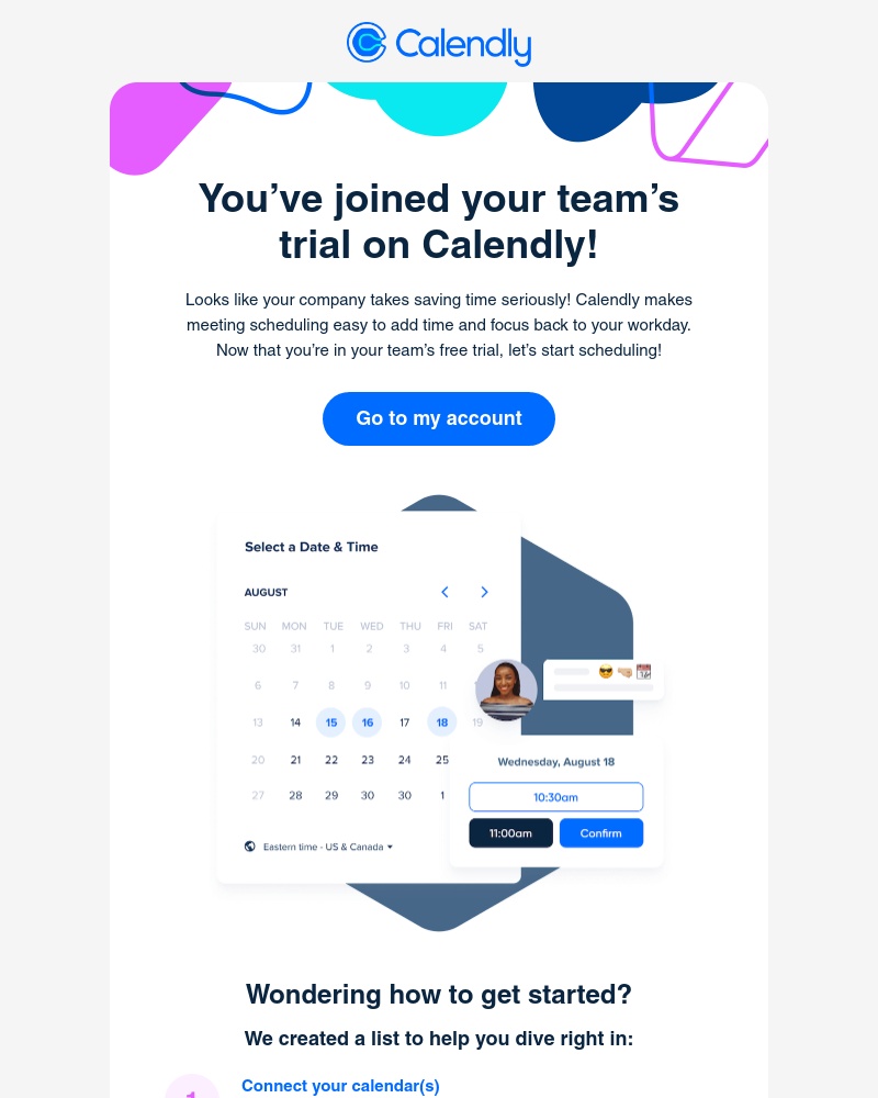 Calendly - You're in! Welcome to Calendly