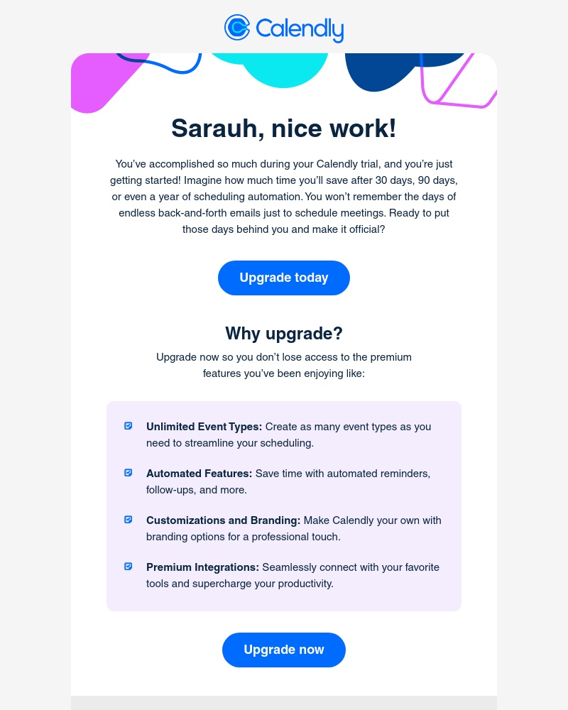 Calendly - You’ve accomplished so much!