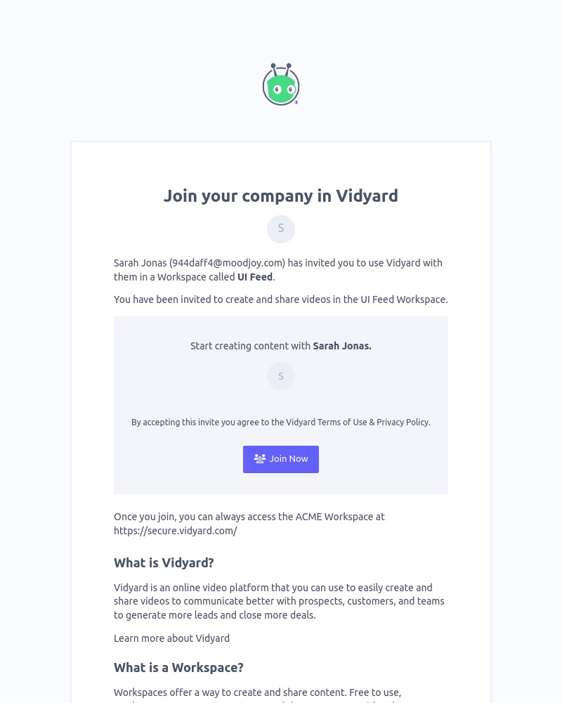 Vidyard - You've Been Invited!
