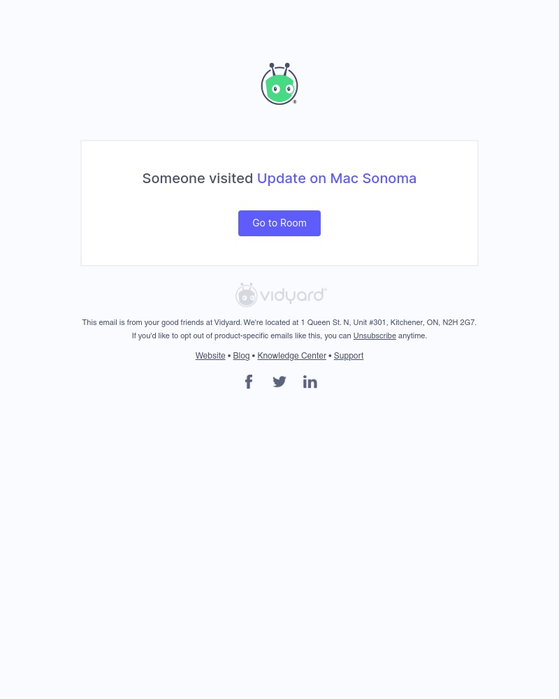 Vidyard - You’ve got a visit on Update on Mac Sonoma