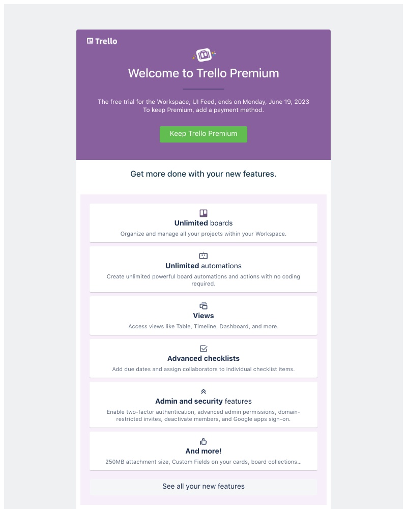 Trello - You've got Premium!