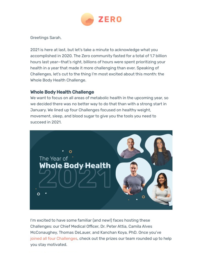 Zero - Zero’s focus in 2021