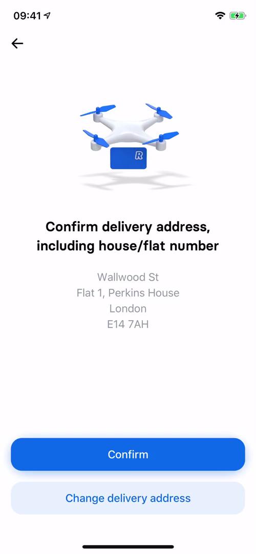 Ordering a debit card screenshot