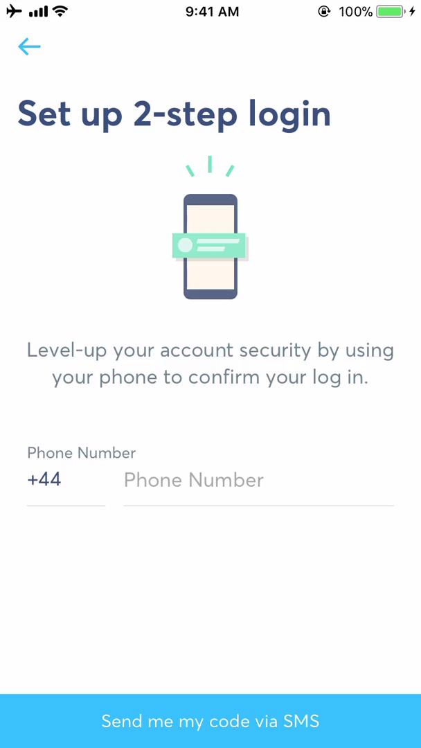 Applying for a bank account screenshot