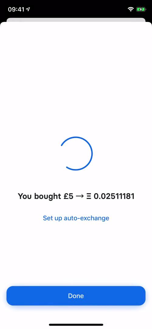 Buying crypto currency screenshot