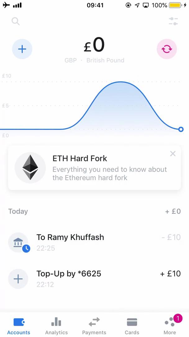 Sending currency screenshot