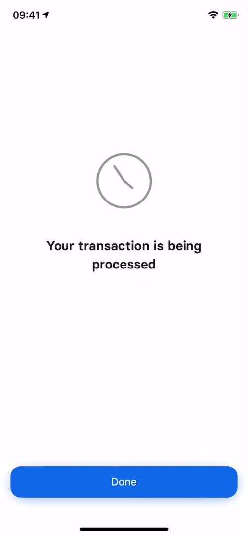 Depositing funds screenshot