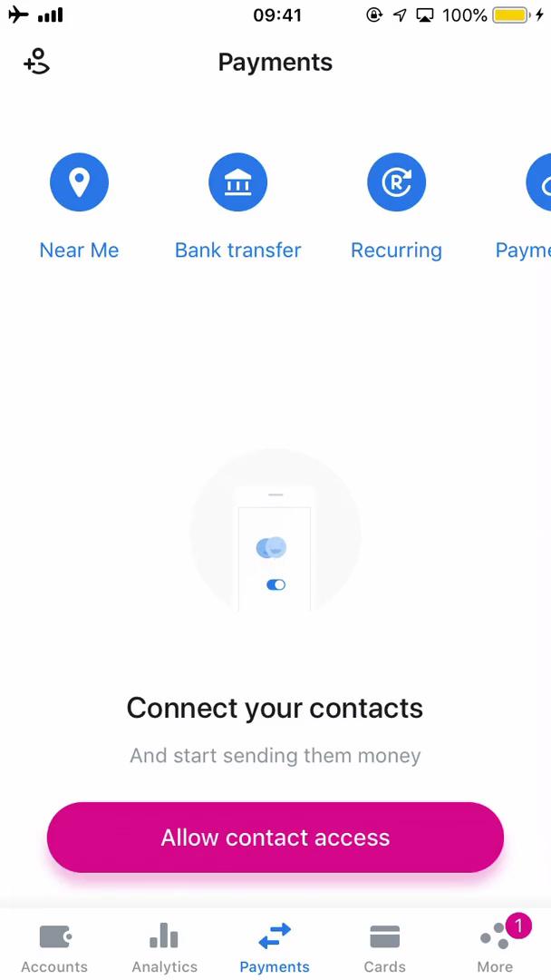 Sending currency screenshot