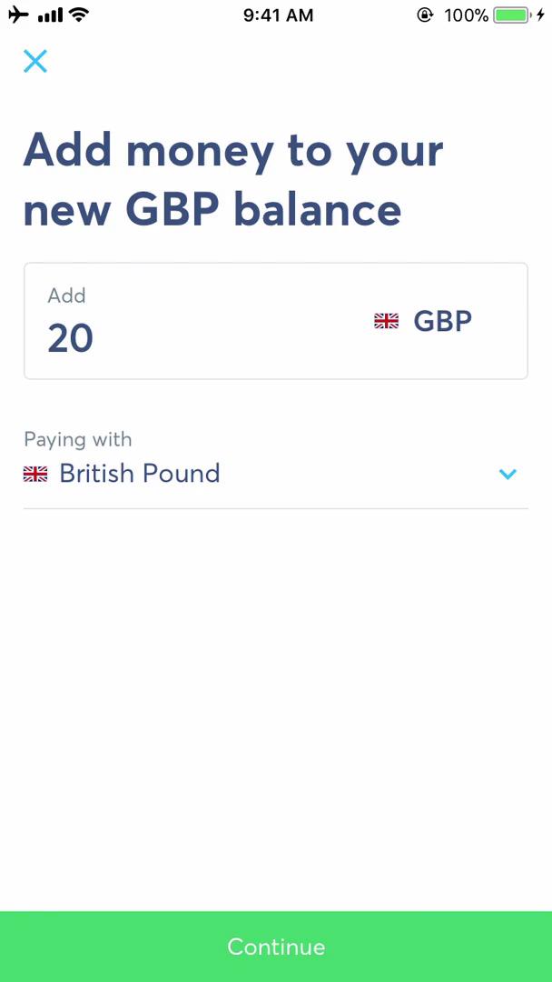 Applying for a bank account screenshot