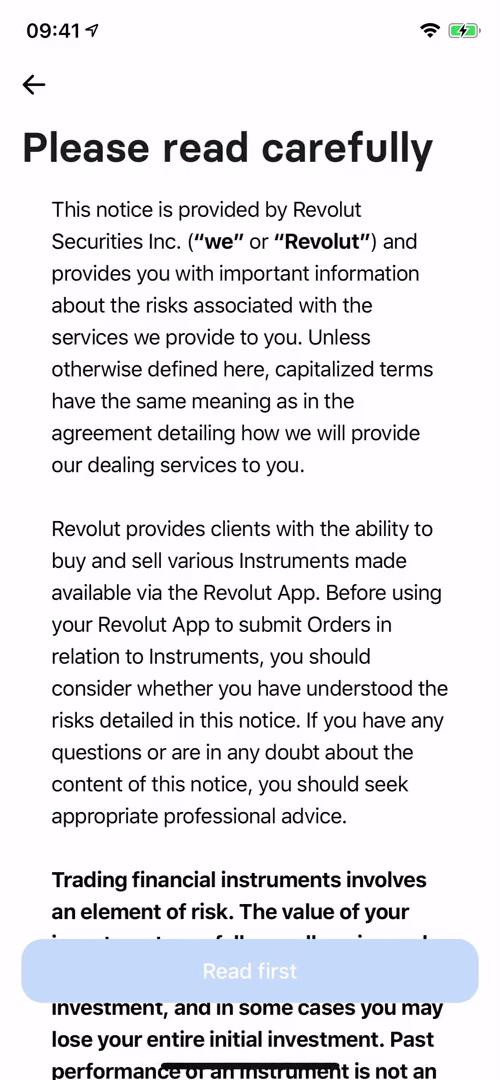 Investing screenshot