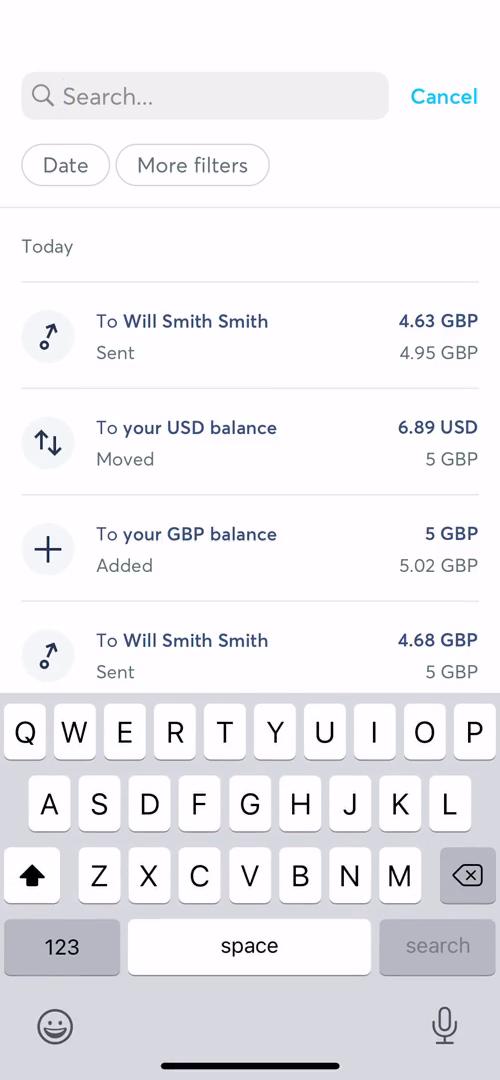 Activity feed screenshot