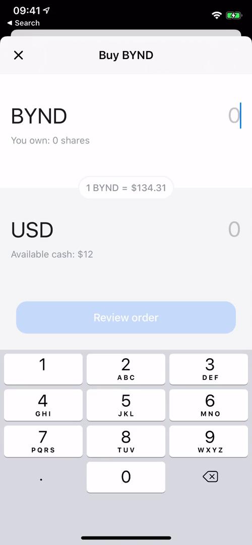 Investing screenshot