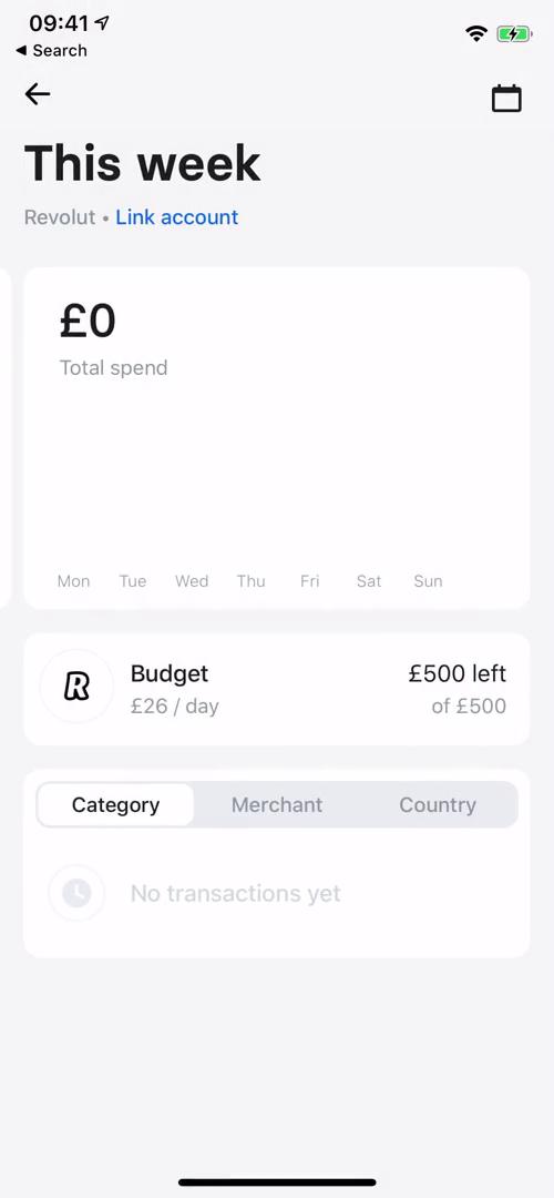 Creating a budget screenshot