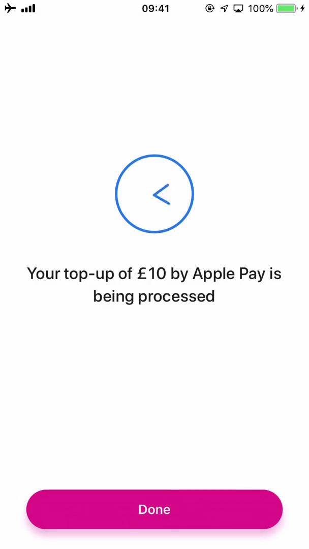 Depositing funds screenshot