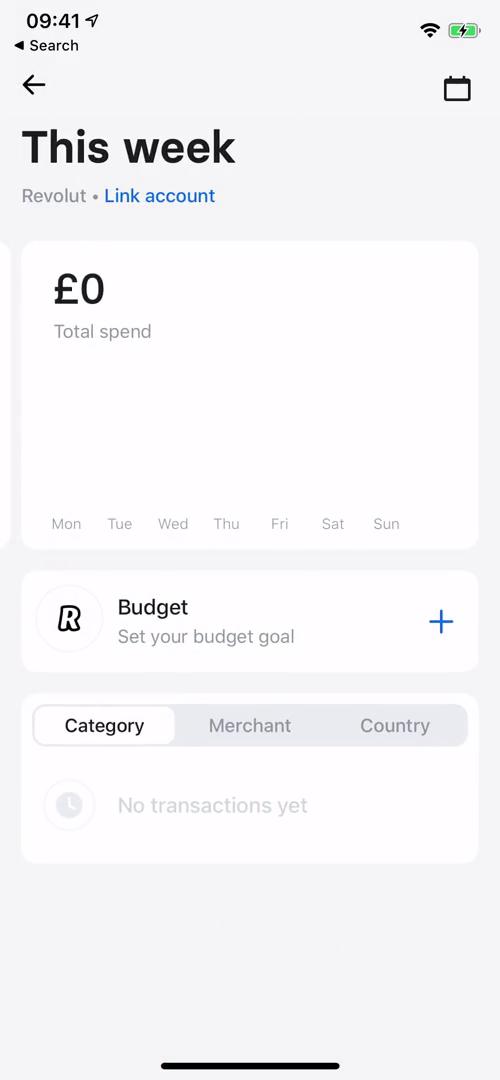 Creating a budget screenshot