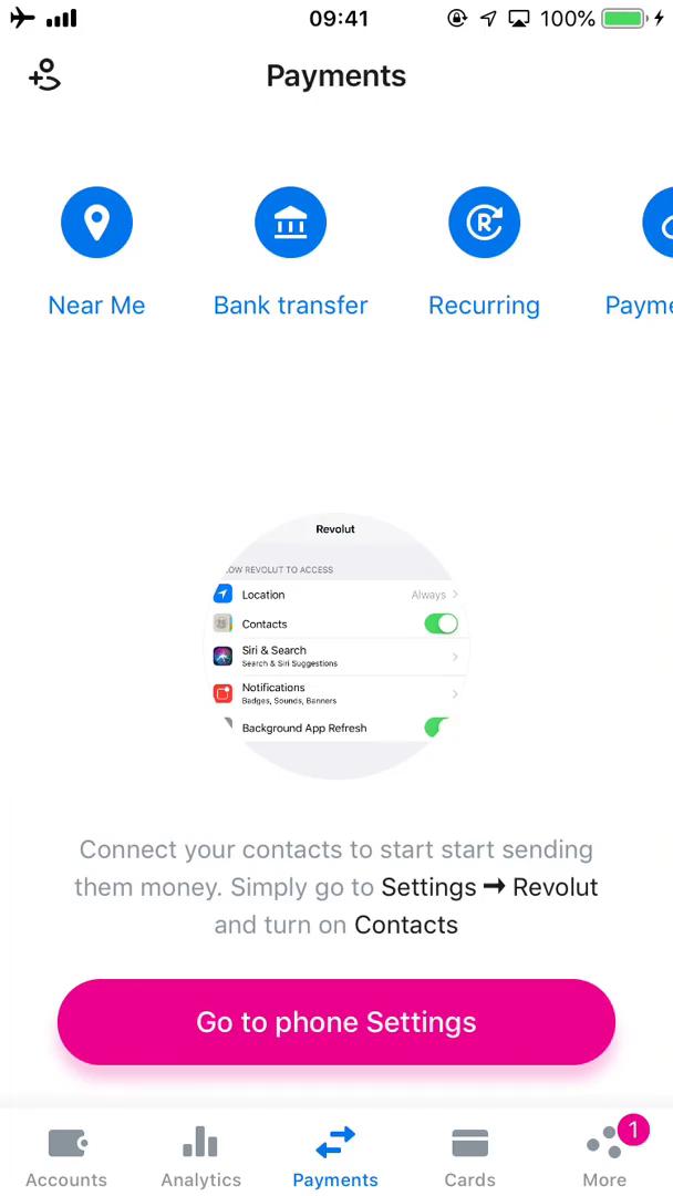 Requesting payment screenshot