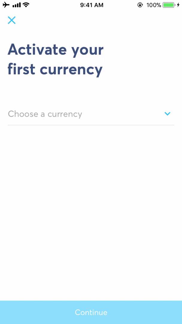 Applying for a bank account screenshot