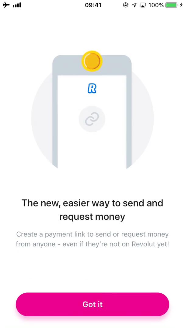 Requesting payment screenshot