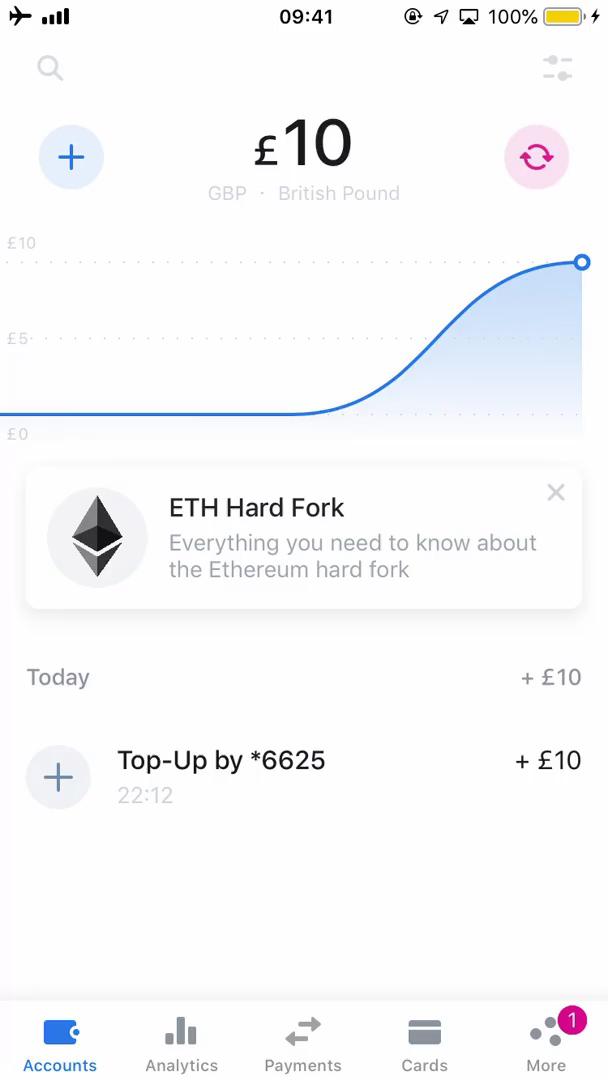 Sending currency screenshot