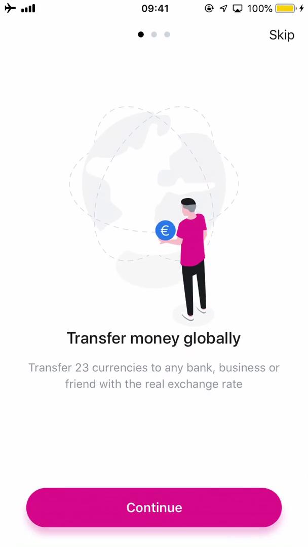 Sending currency screenshot