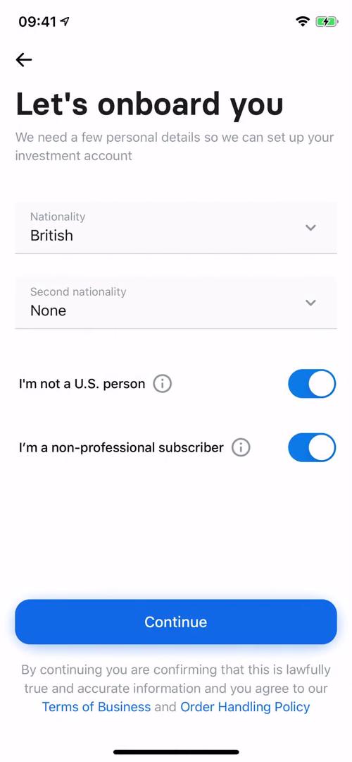 Investing screenshot