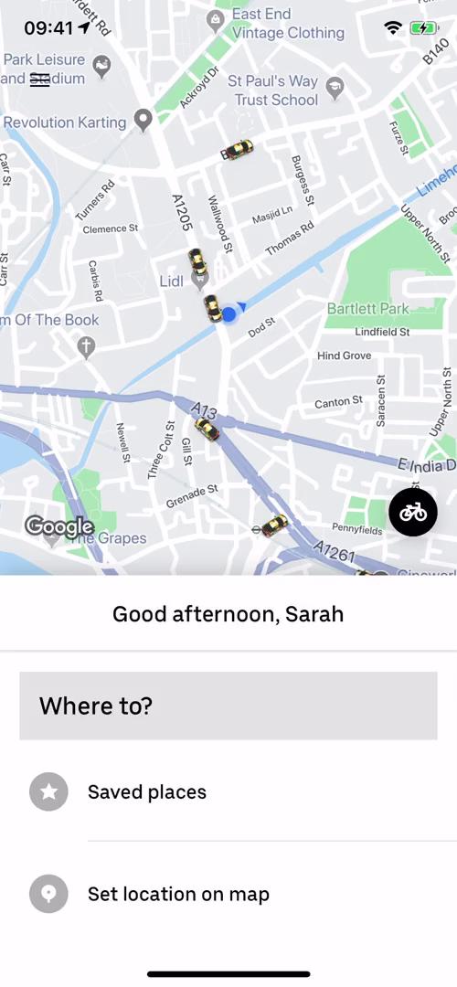 Screenshot of Support on Uber