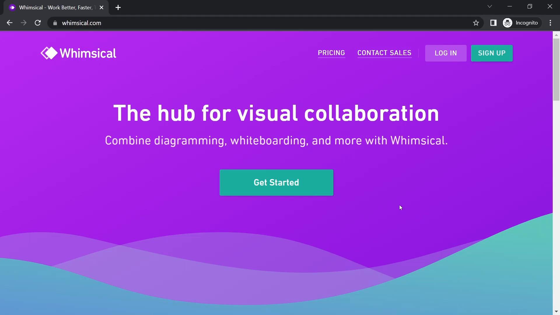 Screenshot of Onboarding on Whimsical