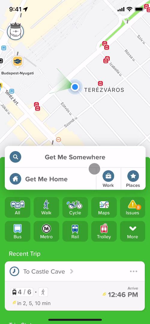 Screenshot of Saving on Citymapper