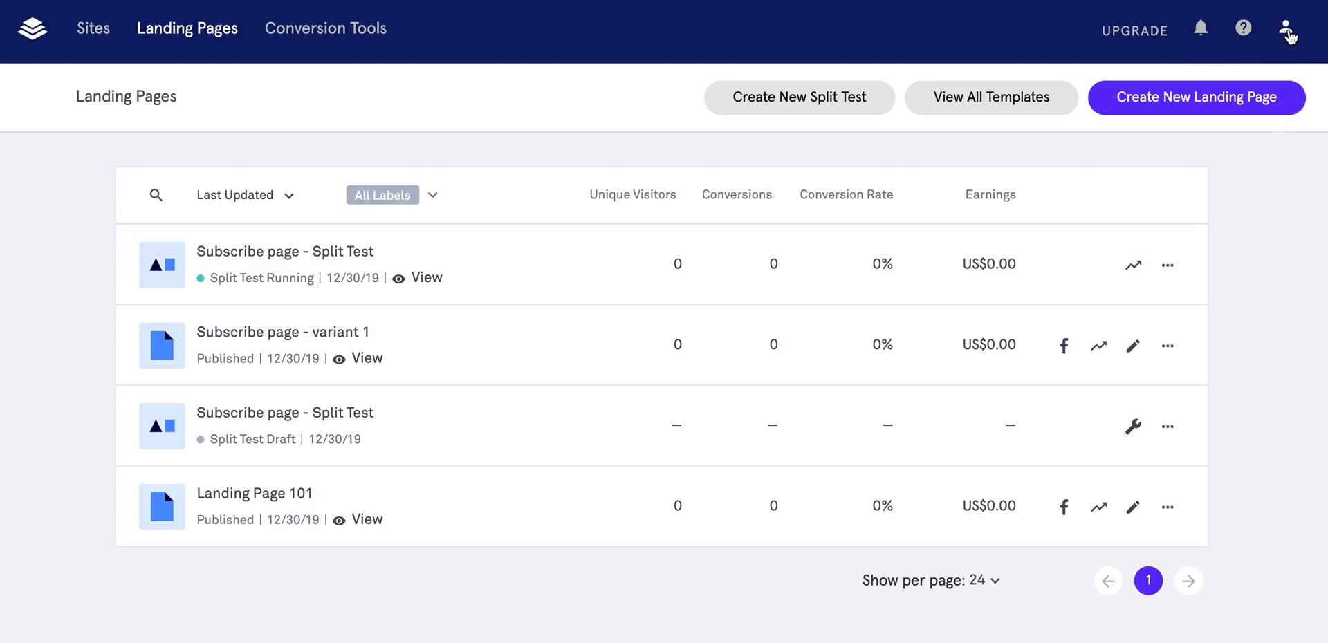 Screenshot of Creating a lead magnet on Leadpages
