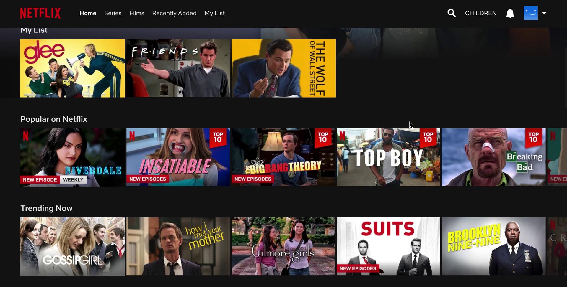 Screenshot of Watching video on Netflix