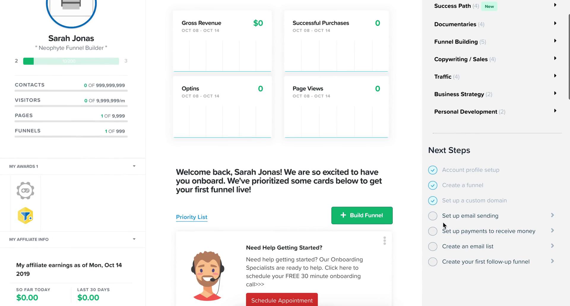 Screenshot of Connecting payment provider on ClickFunnels