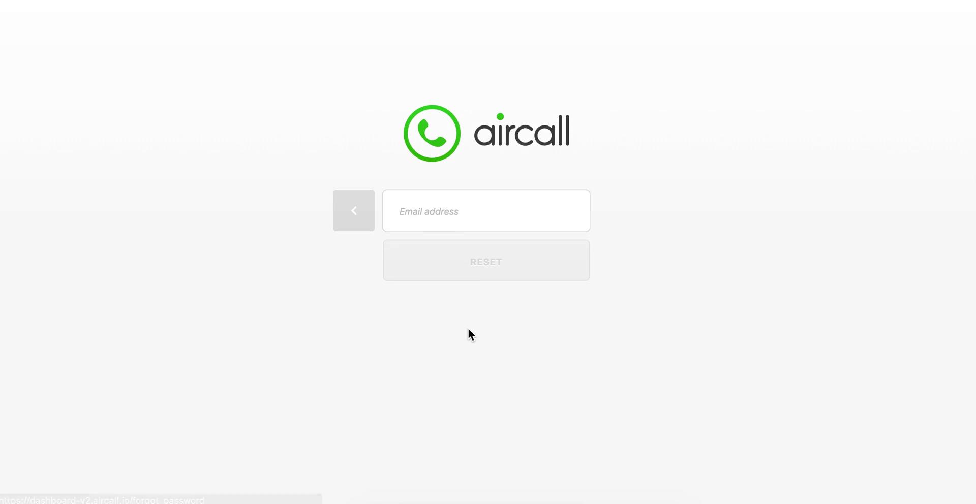 Password reset on Aircall video screenshot
