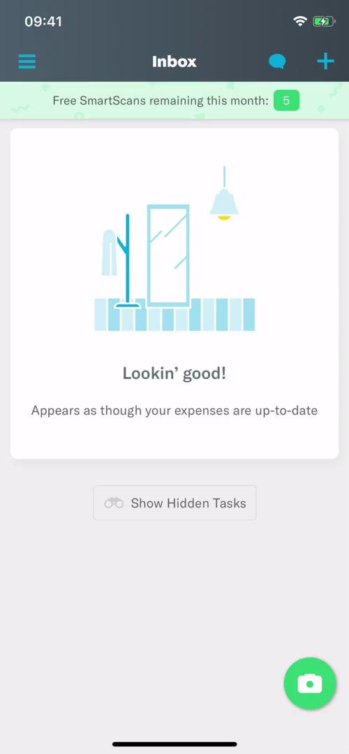 Screenshot of Adding expenses on Expensify