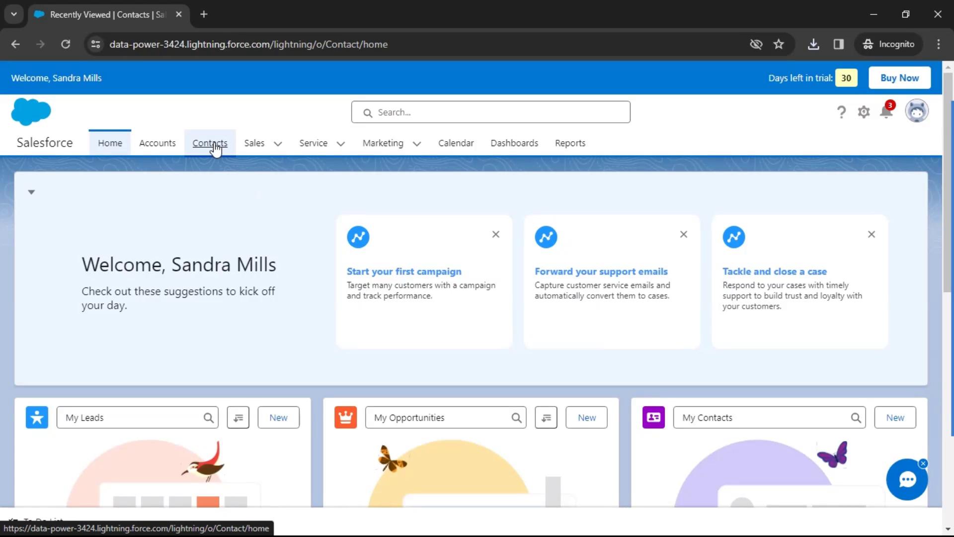 Screenshot of CSV import on Salesforce