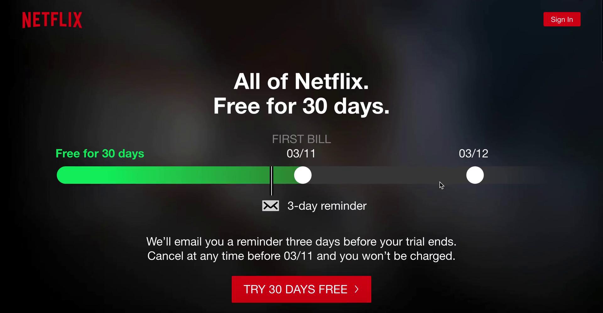 Screenshot of Logging in on Netflix