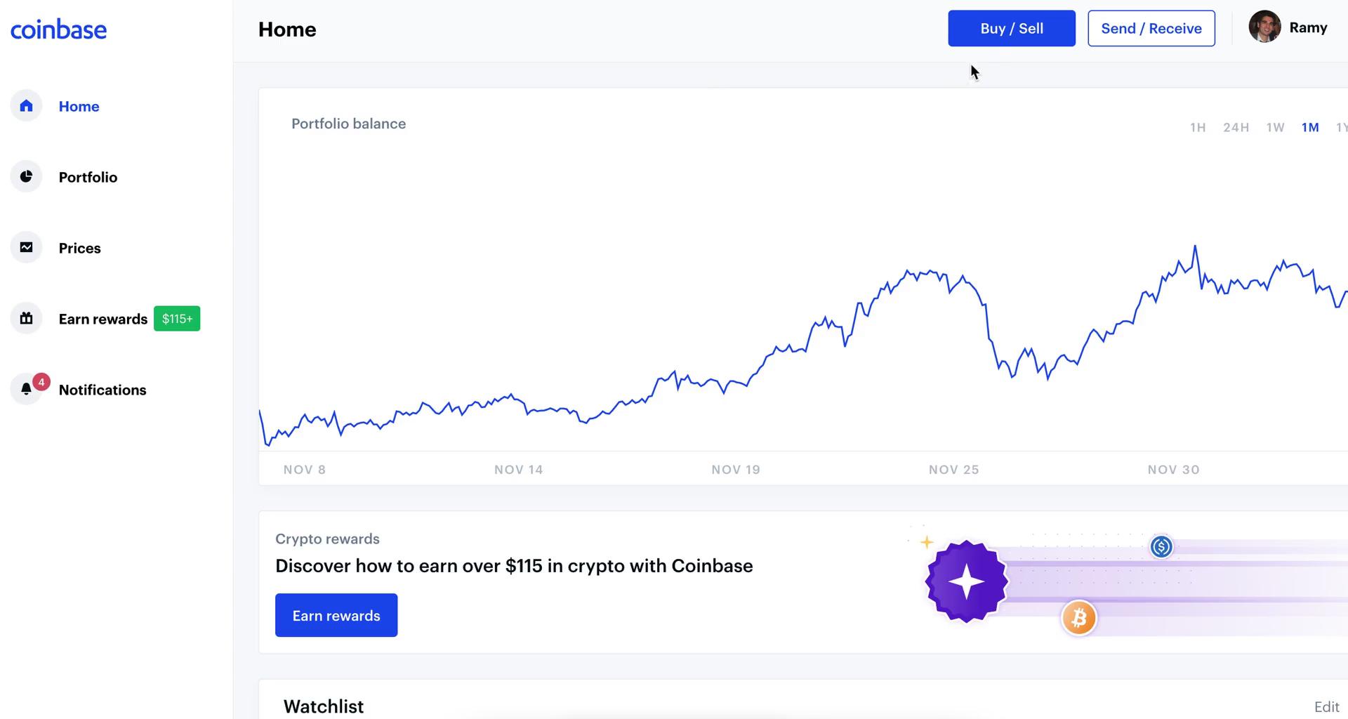Buying crypto currency on Coinbase video screenshot