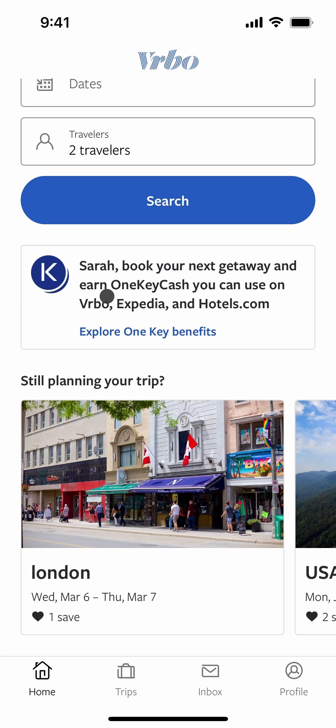 Screenshot of Booking a room on Vrbo