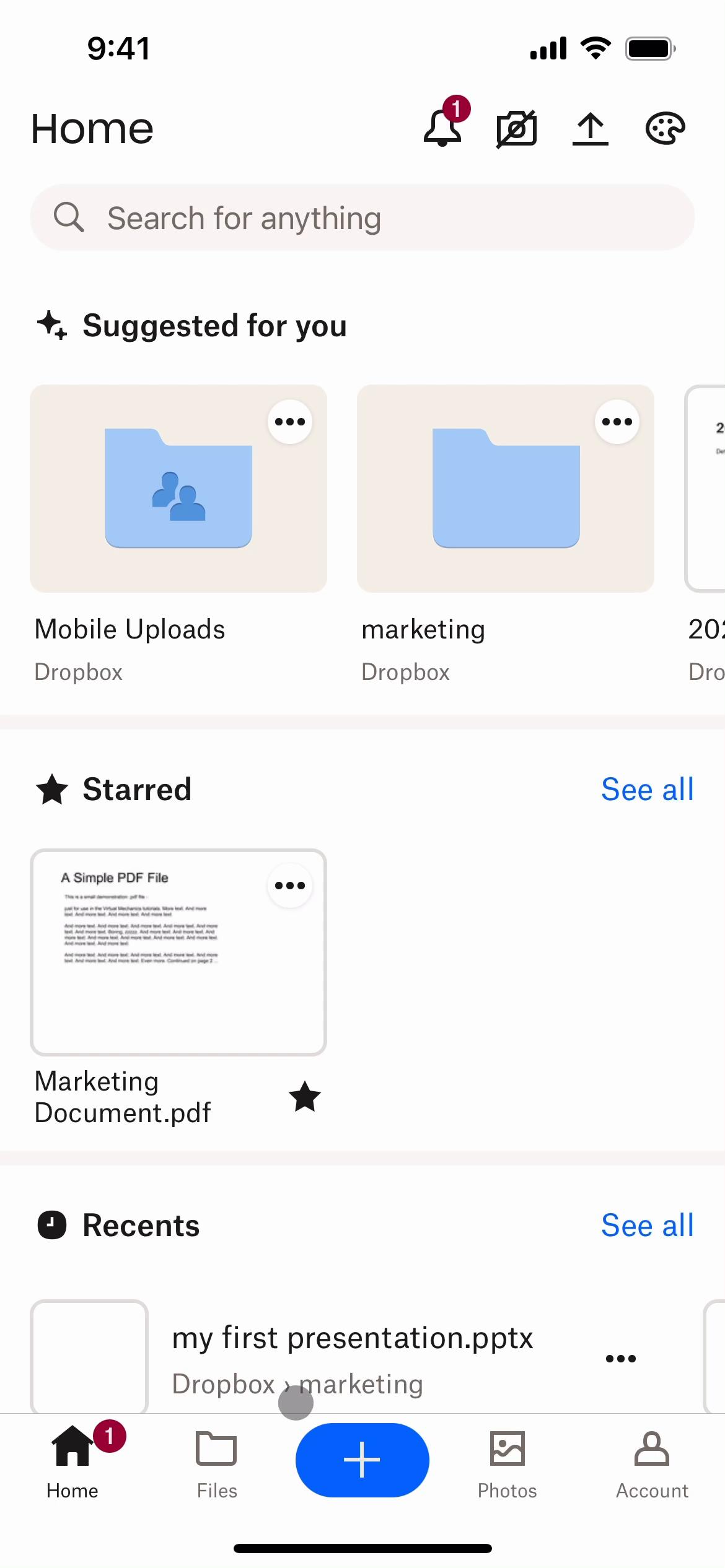 Screenshot of Creating an excel spreadsheet on Dropbox