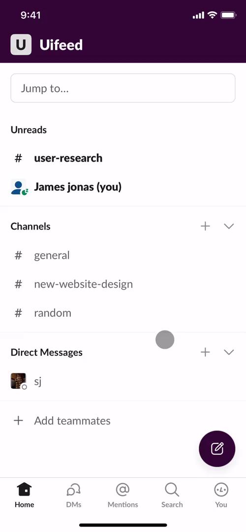 Screenshot of Chat on Slack