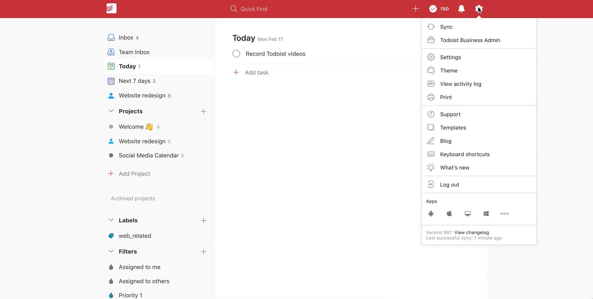 Cancelling your subscription on Todoist video screenshot