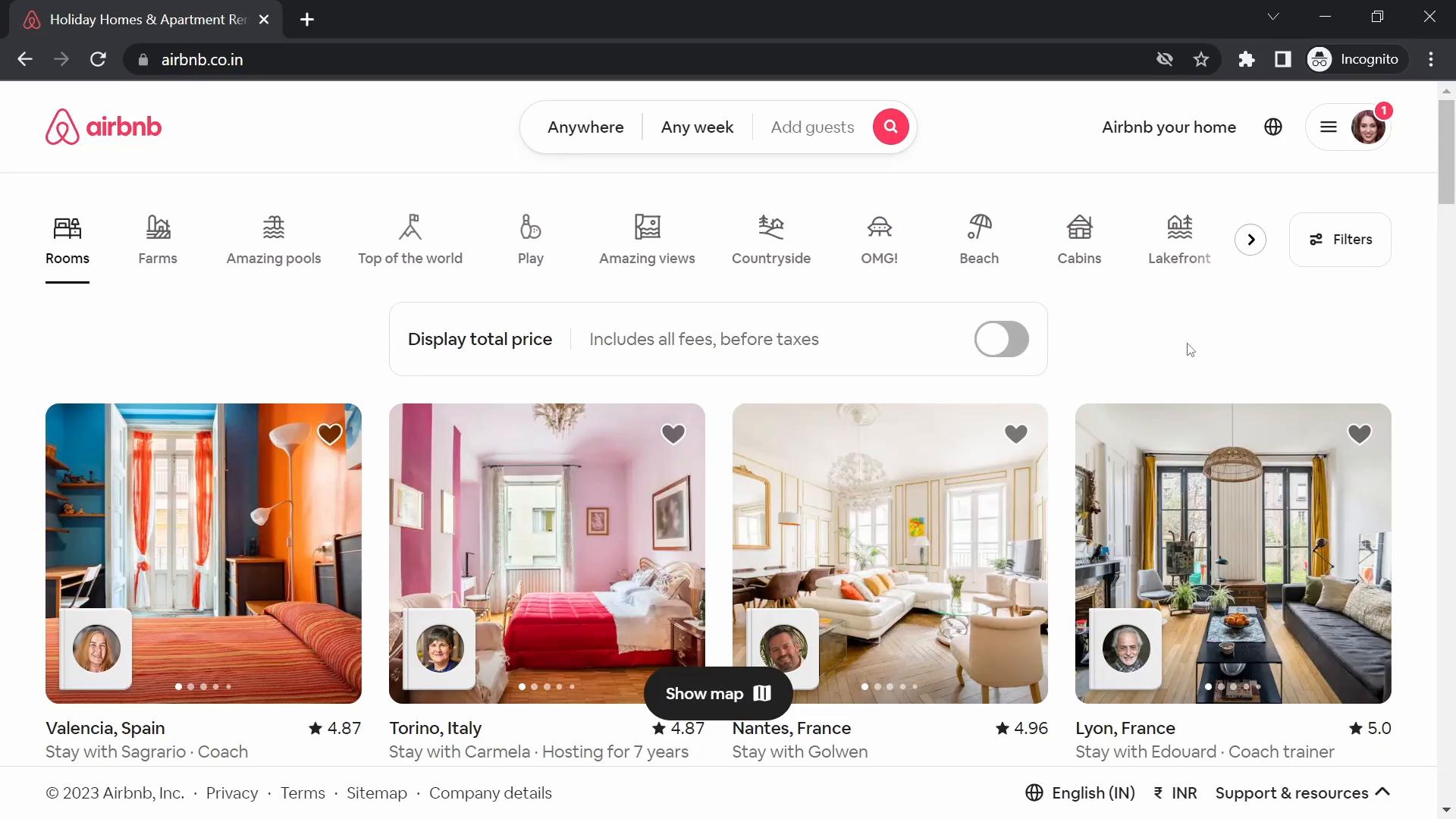 Screenshot of Saving on Airbnb