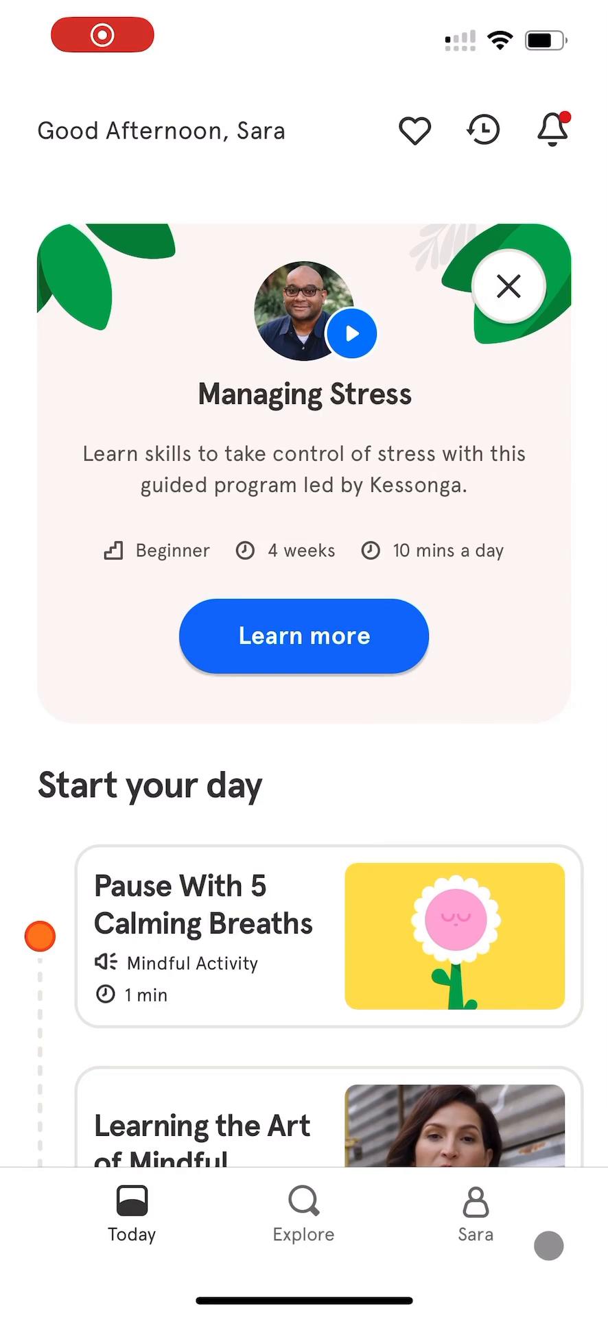 Screenshot of Cancelling your subscription on Headspace