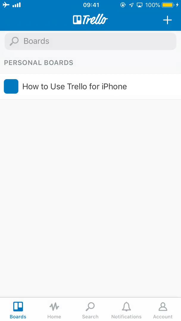 Screenshot of Tasks on Trello